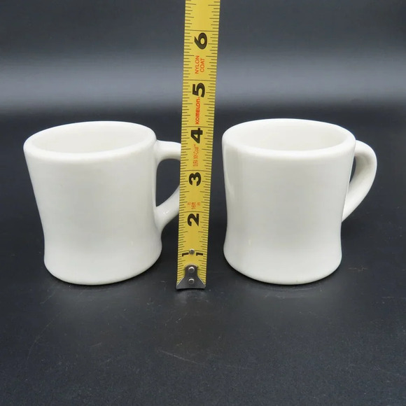 Walker China Restaurant Ware Mugs Coffee Cups China Set of 2 Vintage - Picture 7 of 7